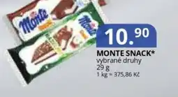 Potraviny CZ Monte snack nabídka