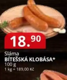 Potraviny CZ Sláma Bítešská klobása nabídka