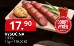 Potraviny CZ Vysočina nabídka