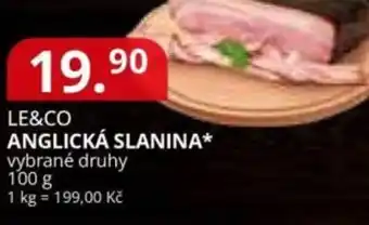 Potraviny CZ LE&CO Anglická slanina nabídka