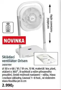 Bauhaus Skládací ventilátor Orisen nabídka