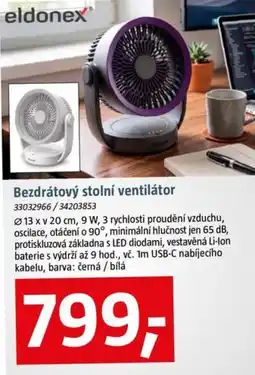 Bauhaus Bezdrátový stolní ventilátor nabídka