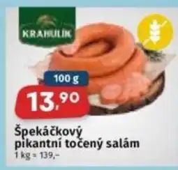 Coop Špekáčkový pikantní točený salám nabídka