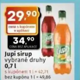Coop Jupi sirup nabídka