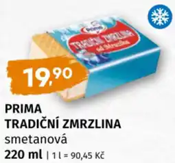 Coop Prima tradiční zmrzlina nabídka