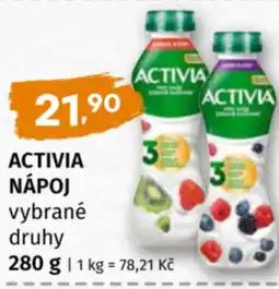Coop Activia nápoj nabídka