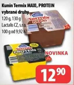 Partner Maloobchodní síť KUNÍN Termix maxi, protein vybrané druhy nabídka