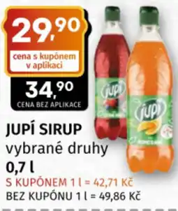 Coop Jupí sirup nabídka