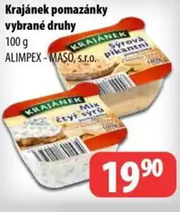 Partner Maloobchodní síť KRÁNEK Pomazánky vybrané druhy nabídka