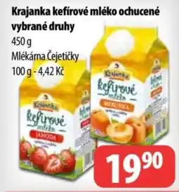Partner Maloobchodní síť KRAJANKA Kefírové mléko ochucené vybrané druhy nabídka