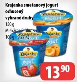 Partner Maloobchodní síť KRAJANKA Smetanový jogurt ochucený vybrané druhy nabídka