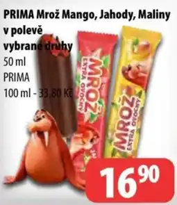 Partner Maloobchodní síť Prima mrož mango, jahody, maliny v polevě vybrané druhy nabídka