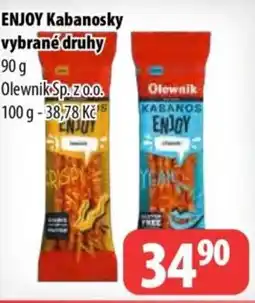 Partner Maloobchodní síť ENJOY Kabanosky vybrané druhy nabídka