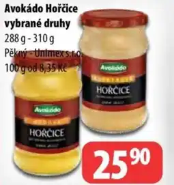Partner Maloobchodní síť AVOKÁDO Hořčice vybrané druhy nabídka