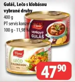 Partner Maloobchodní síť Guláš, lečo s klobásou vybrané druhy nabídka