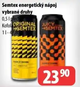 Partner Maloobchodní síť SEMTEX Energetický nápoj vybrané druhy nabídka