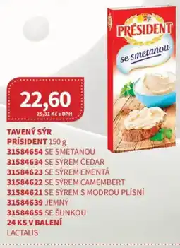 Kubík potraviny Tavený sýr president nabídka