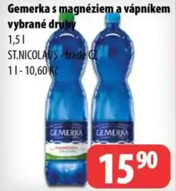 Partner Maloobchodní síť GEMERKA S Magnéziem a vápníkem vybrané druhy nabídka