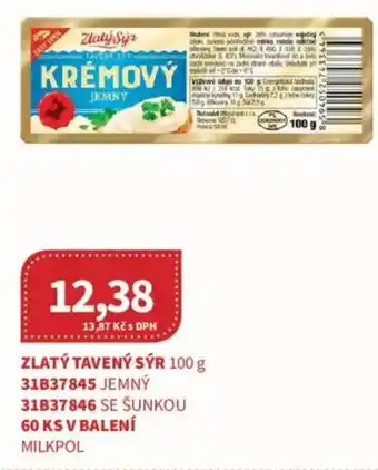 Kubík potraviny Zlatý tavený sýr nabídka