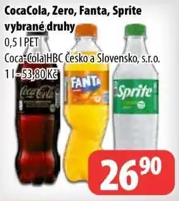 Partner Maloobchodní síť Cocacola, zero, fanta, sprite vybrané druhy nabídka