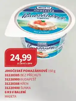 Kubík potraviny MADETA Jihočeské pomazánkové nabídka