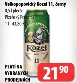 Partner Maloobchodní síť Velkopopovický kozel 11, černý nabídka