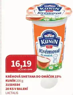 Kubík potraviny Krémová smetana do omáček 15% kunín nabídka