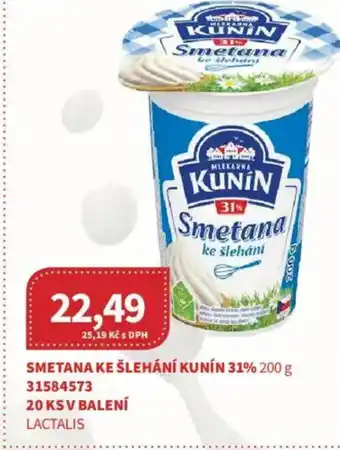 Kubík potraviny Smetana ke šlehání kunín 31% nabídka