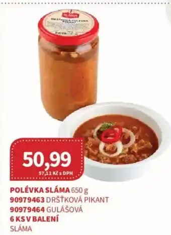 Kubík potraviny Polévka sláma nabídka