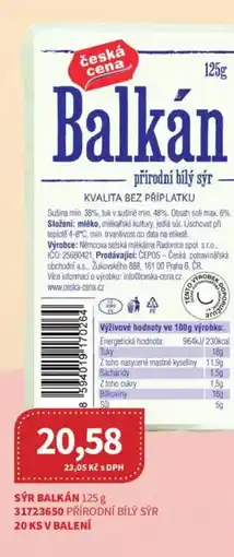 Kubík potraviny Sýr balkán nabídka