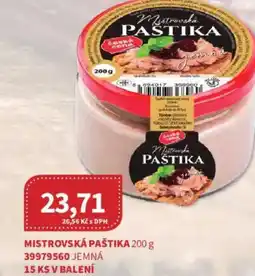 Kubík potraviny Mistrovská paštika nabídka