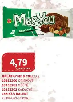 Kubík potraviny Oplatky me & you nabídka