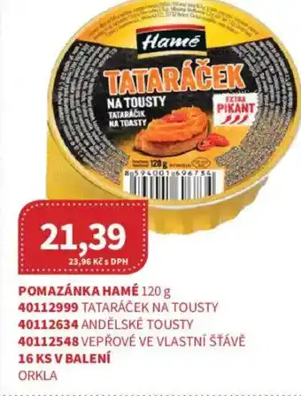 Kubík potraviny Pomazánka hamé nabídka
