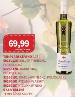 Kubík potraviny Templářské víno nabídka