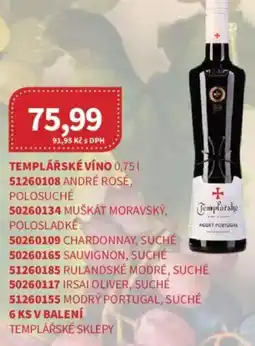 Kubík potraviny Templářské víno nabídka