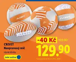 Lidl CRIVIT NEOPRÉNOVÝ MÍČ nabídka