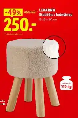Lidl Livarno Stolička s kožešinou nabídka