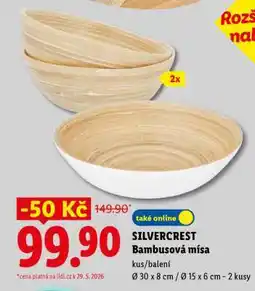 Lidl SILVERCREST Bambusová mísa nabídka