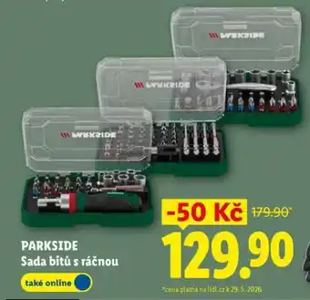 PARKSIDE SADA BITŮ S RÁČNOU