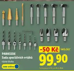 Lidl PARKSIDE SADA SPECIÁLNÍCH VRTÁKŮ nabídka