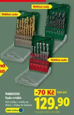 Lidl PARKSIDE SADA VRTÁKŮ nabídka