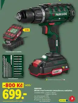 Lidl PARKSIDE 20V Aku vrtač/šroubovák s akumulátorem a nabíječkou nabídka