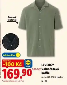 Lidl LIVERGY VOLNOČASOVÁ KOŠILE nabídka