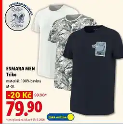 Lidl ESMARA MEN TRIKO nabídka