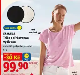 Lidl ESMARA Triko s dírkovanou výšivkou nabídka