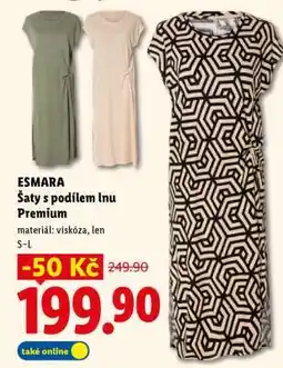 Lidl ESMARA Šaty s podílem lnu Premium nabídka