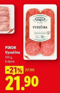 Lidl Pikok VYSOČINA nabídka