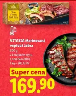 Lidl VITASIA Marinovaná vepřová žebra nabídka