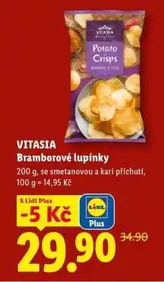 Lidl VITASIA Bramborové lupínky nabídka