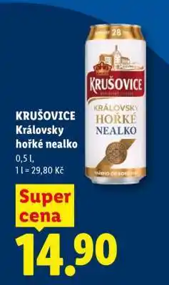 Lidl Krušovice Královsky hořké nealko nabídka